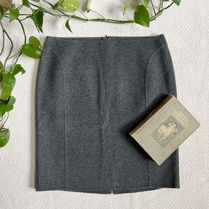 Talbots Wool Unlined Soft Grey Pencil Skirt size 14 petite